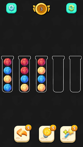 Ball Sort Puzzle board with colored balls